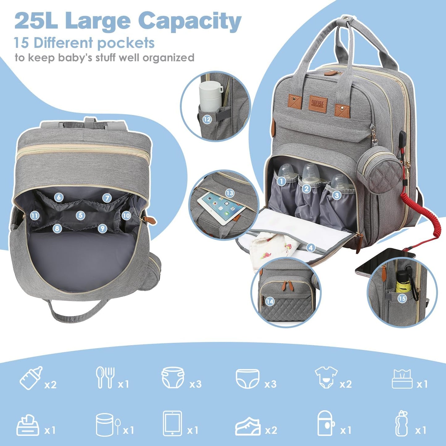 Versatile Diaper Bag Backpack™