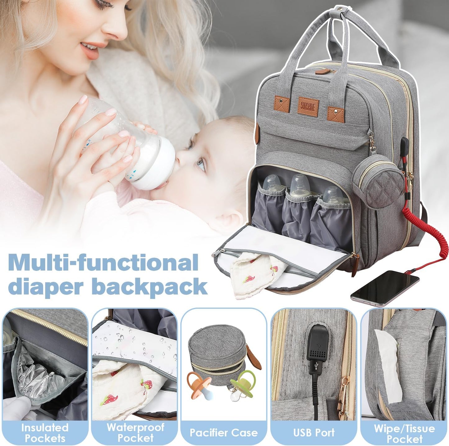 Versatile Diaper Bag Backpack™